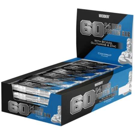 Weider 60% Protein Bar, Coconut - 24 x 45g