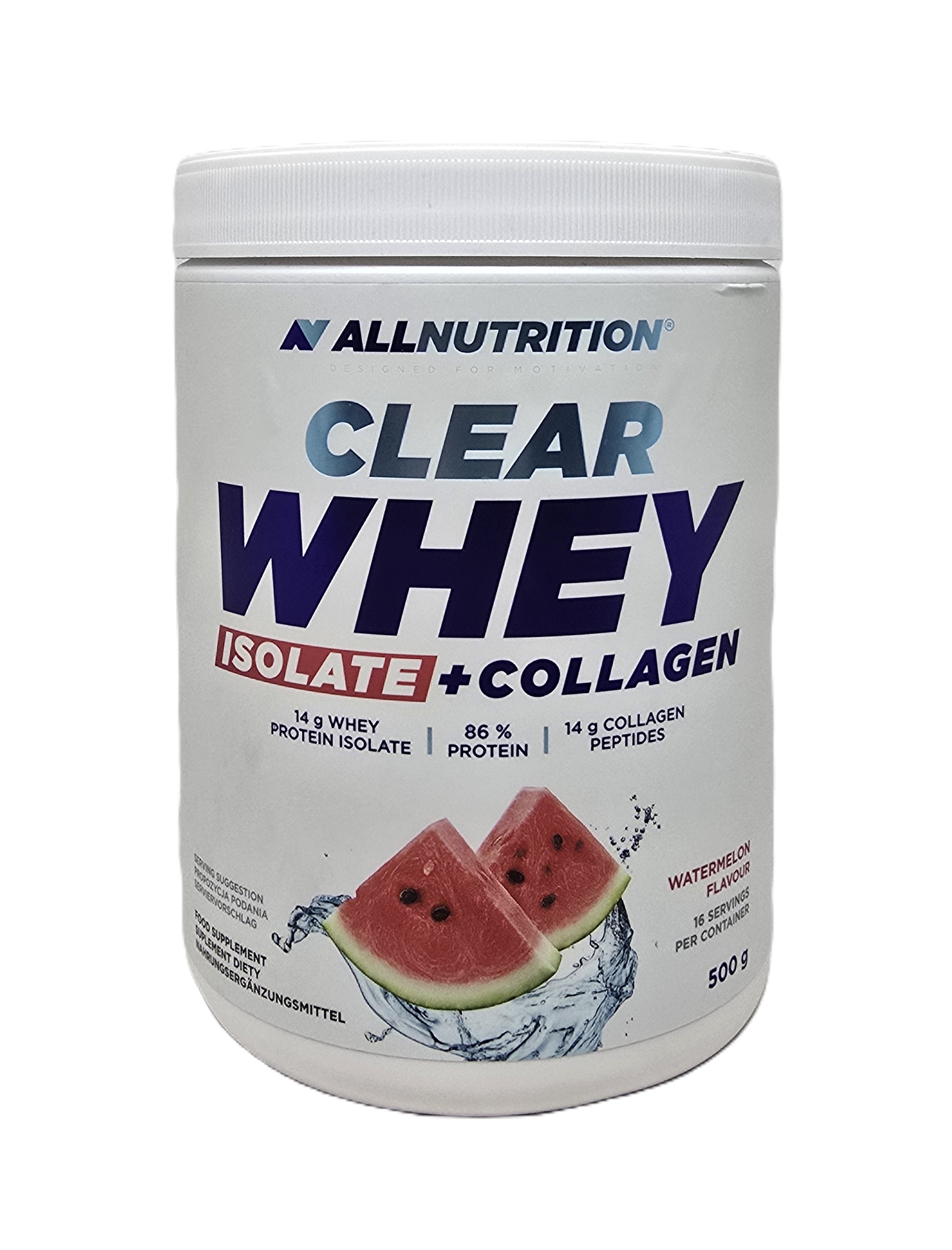 Allnutrition Clear Whey Isolate + Collagen, Watermelon - 500g