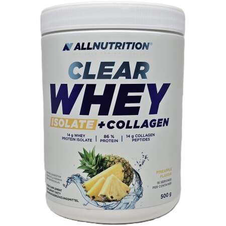 Allnutrition Clear Whey Isolate + Collagen, Pineapple - 500g
