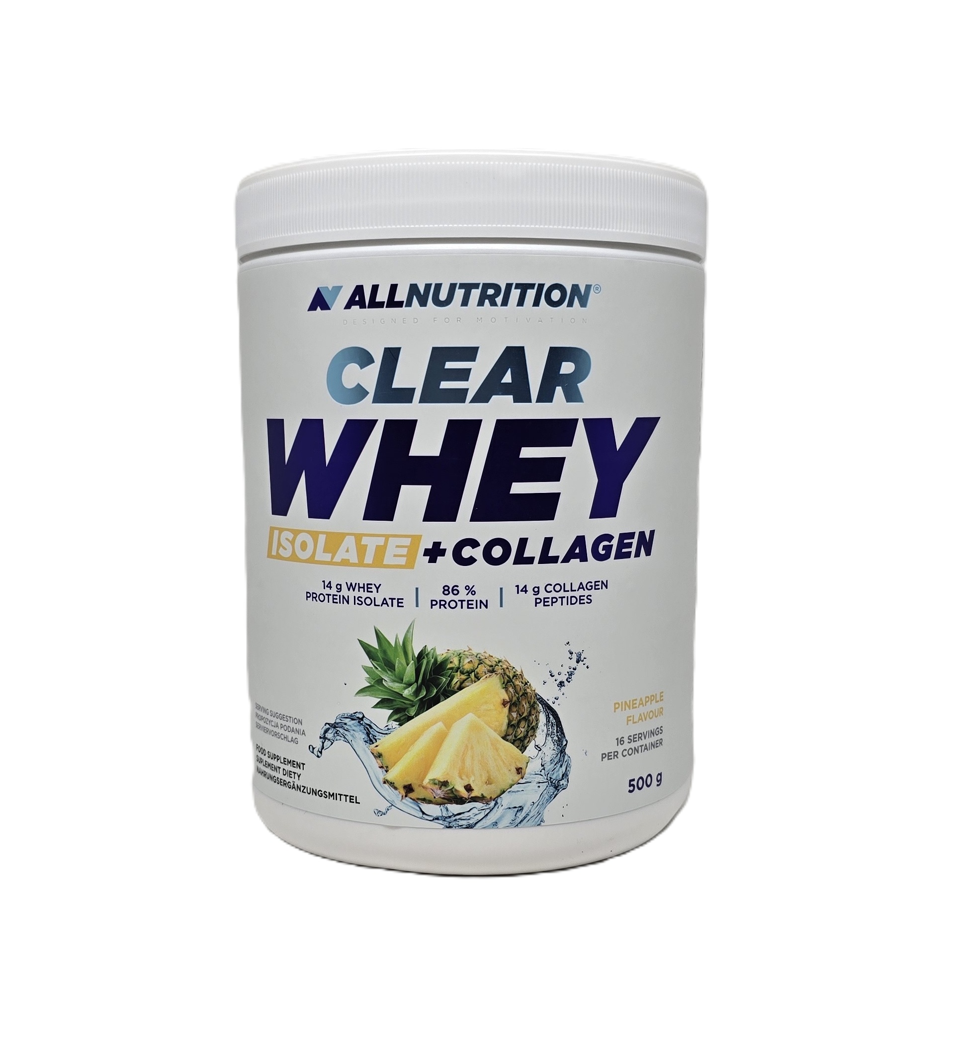 Allnutrition Clear Whey Isolate + Collagen, Pineapple - 500g