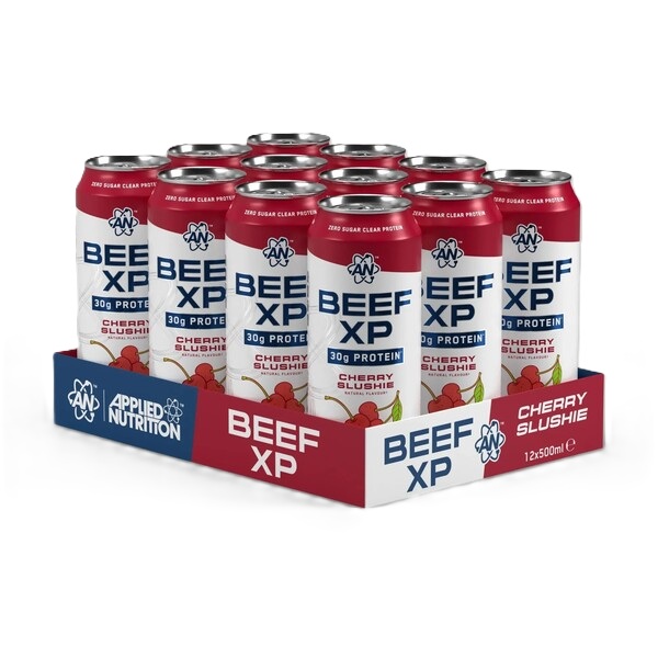 Applied Nutrition Beef XP Cans, Cherry Slushie - 12 x 500 ml,