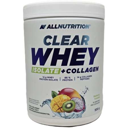 Allnutrition Clear Whey Isolate + Collagen, Tropical - 500g