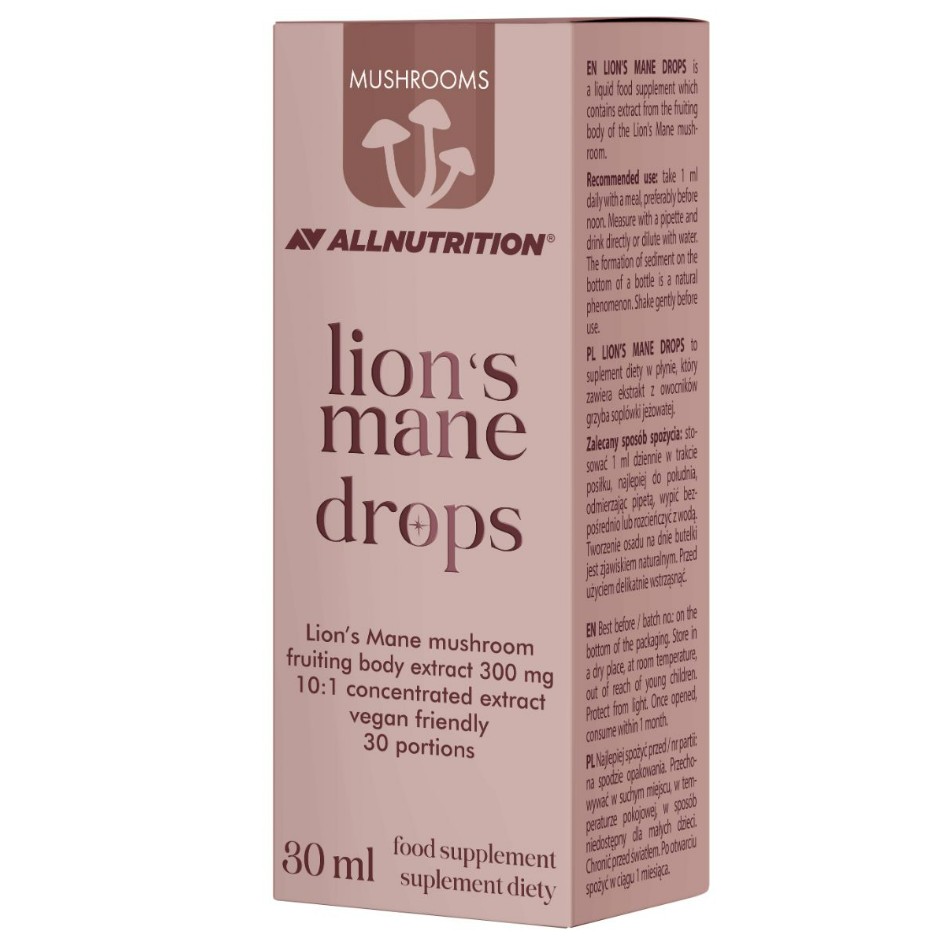 Allnutrition Mushrooms Lion's Mane Drops, 300mg - 30 ml,