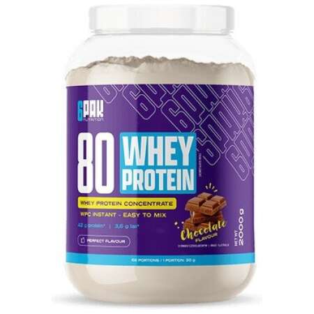 6PAK 80 Whey Protein, Chocolate - 2000g