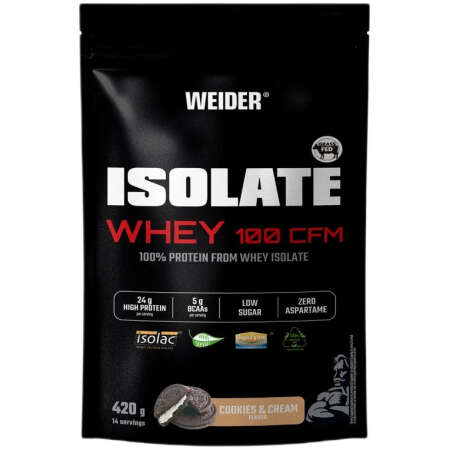 Weider Isolate Whey 100 CFM, Cookies & Cream - 420g