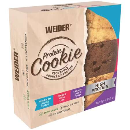 Weider Protein Cookie, Mix - 3 x 50g