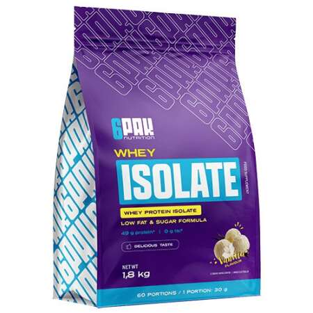 6PAK Whey Isolate, Vanilla - 1800g