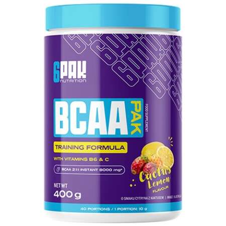 6PAK BCAA Pak, Cactus Lemon - 400g