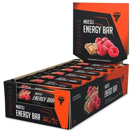 Endurance Muesli Energy Bar, Cranberries & Raspberries - 28 x 30g