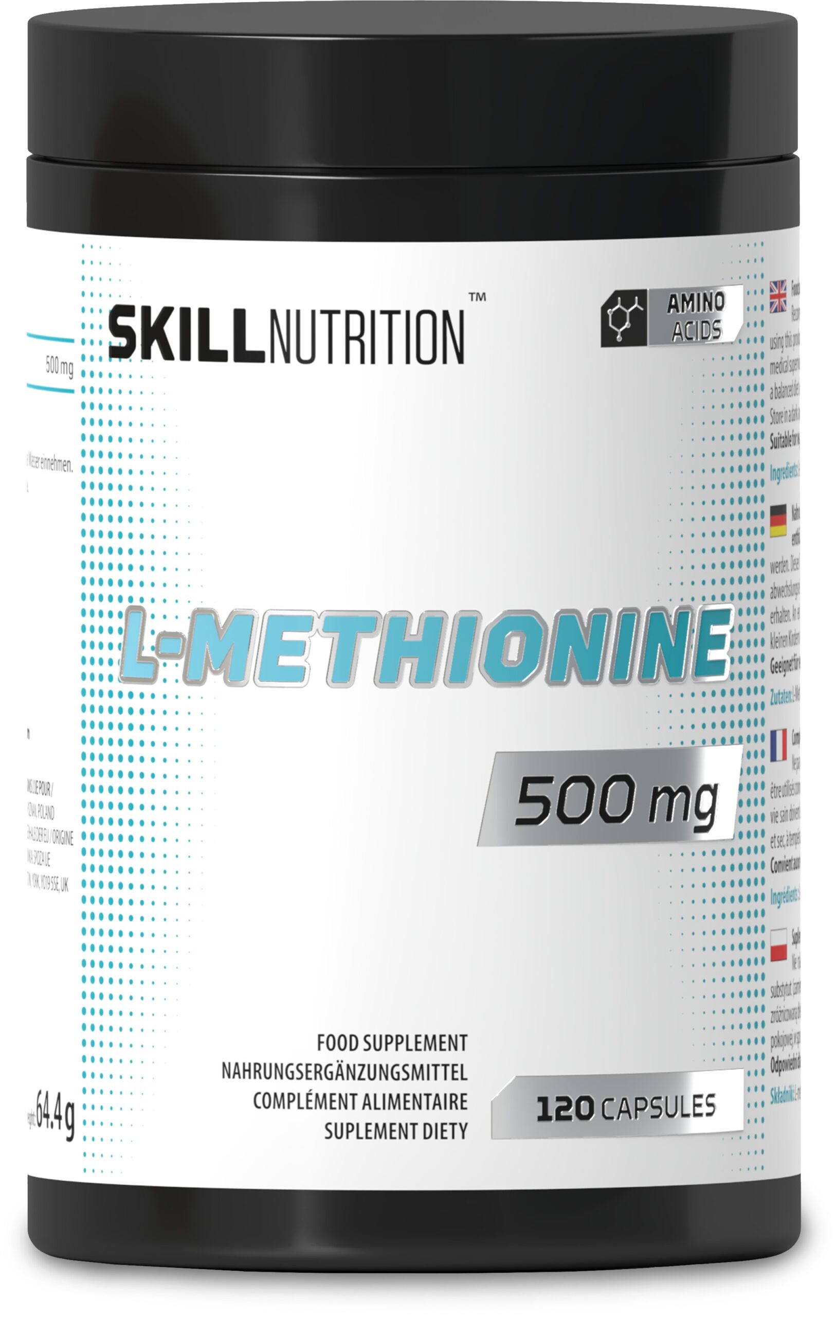 Skill Nutrition L-Methionine, 500mg - 120 vegan caps