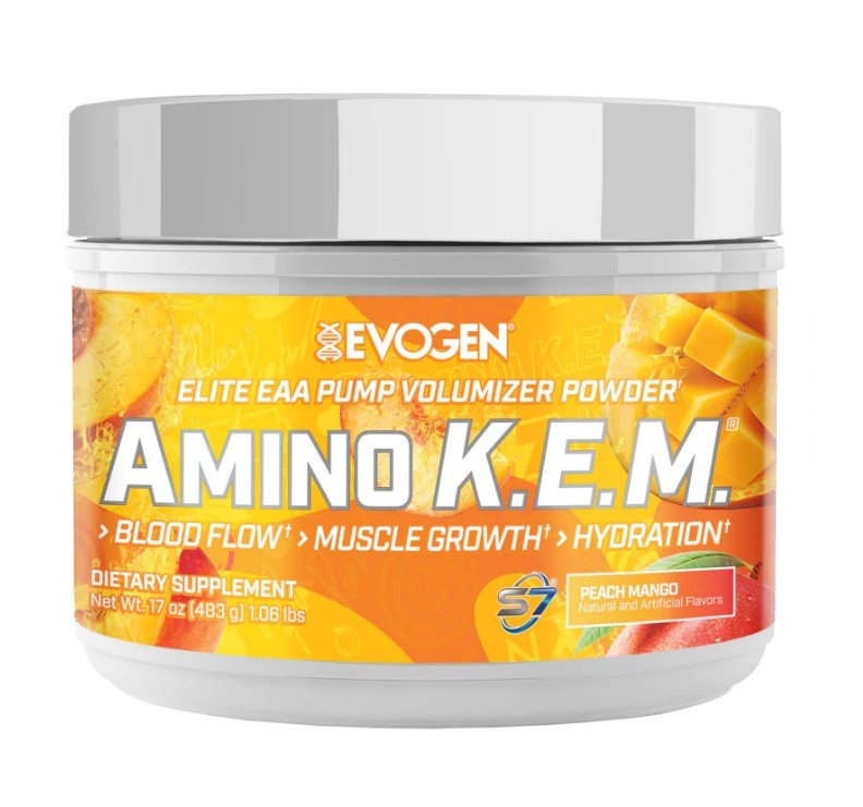Evogen Amino K,E,M, EAA, Peach Mango - 483g
