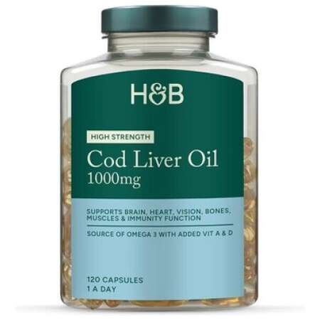 High Strength Cod Liver Oil, 1000mg - 120 caps