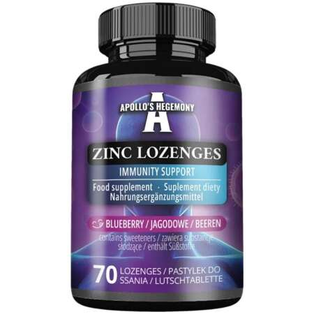Apollo's Hegemony Zinc Lozenges, Blueberry - 70 lozenges