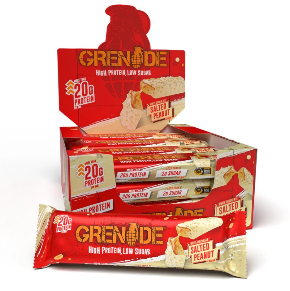 Grenade Protein Bars, White Chocolate Salted Peanut (EAN 5060811386842) - 12 x 60g