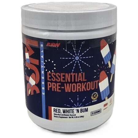 Raw Nutrition CBUM Essential Pre-Workout, Red White 'N Bum - 266g