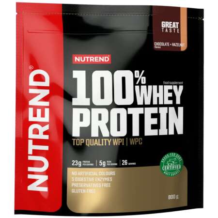 Nutrend 100% Whey Protein, Chocolate & Hazelnut - 800g