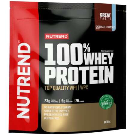Nutrend 100% Whey Protein, Chocolate + Coconut - 800g