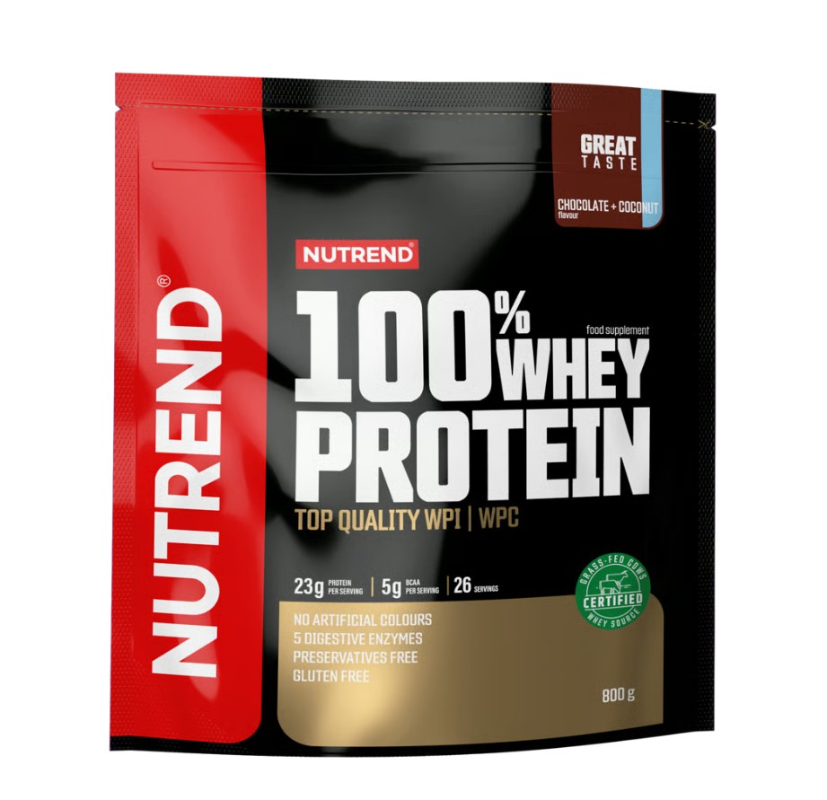 Nutrend 100% Whey Protein, Chocolate + Coconut - 800g