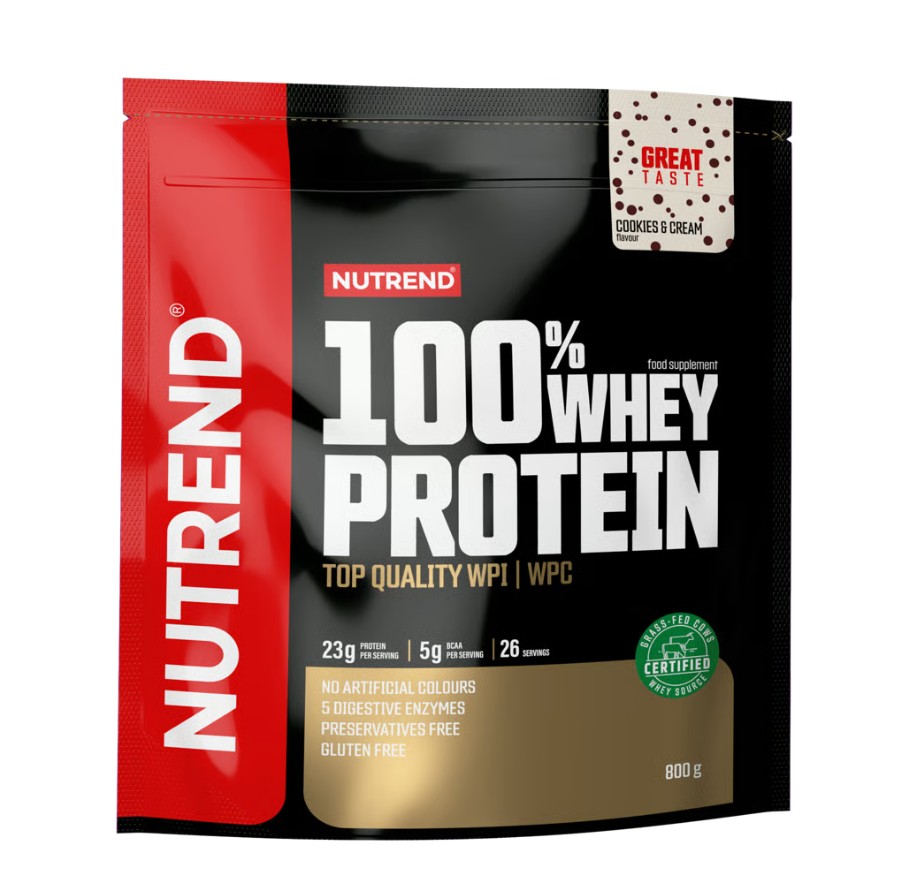 Nutrend 100% Whey Protein, Cookies & Cream - 800g