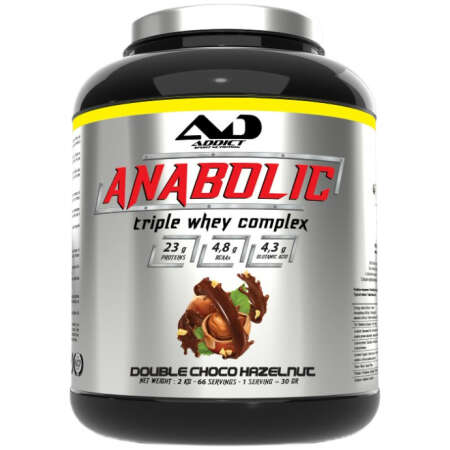 Addict Sport Nutrition Anabolic Triple Whey Complex, Double Choco Hazelnut - 2000g