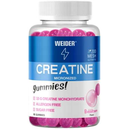 Weider Micronized Creatine Gummies, Bubblegum - 66 gummies