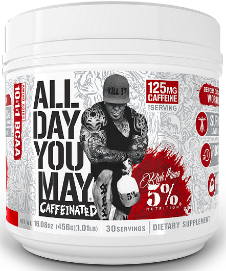 5% Nutrition AllDayYouMay Caffeinated - Legendary Series, Fruit Punch - 456g