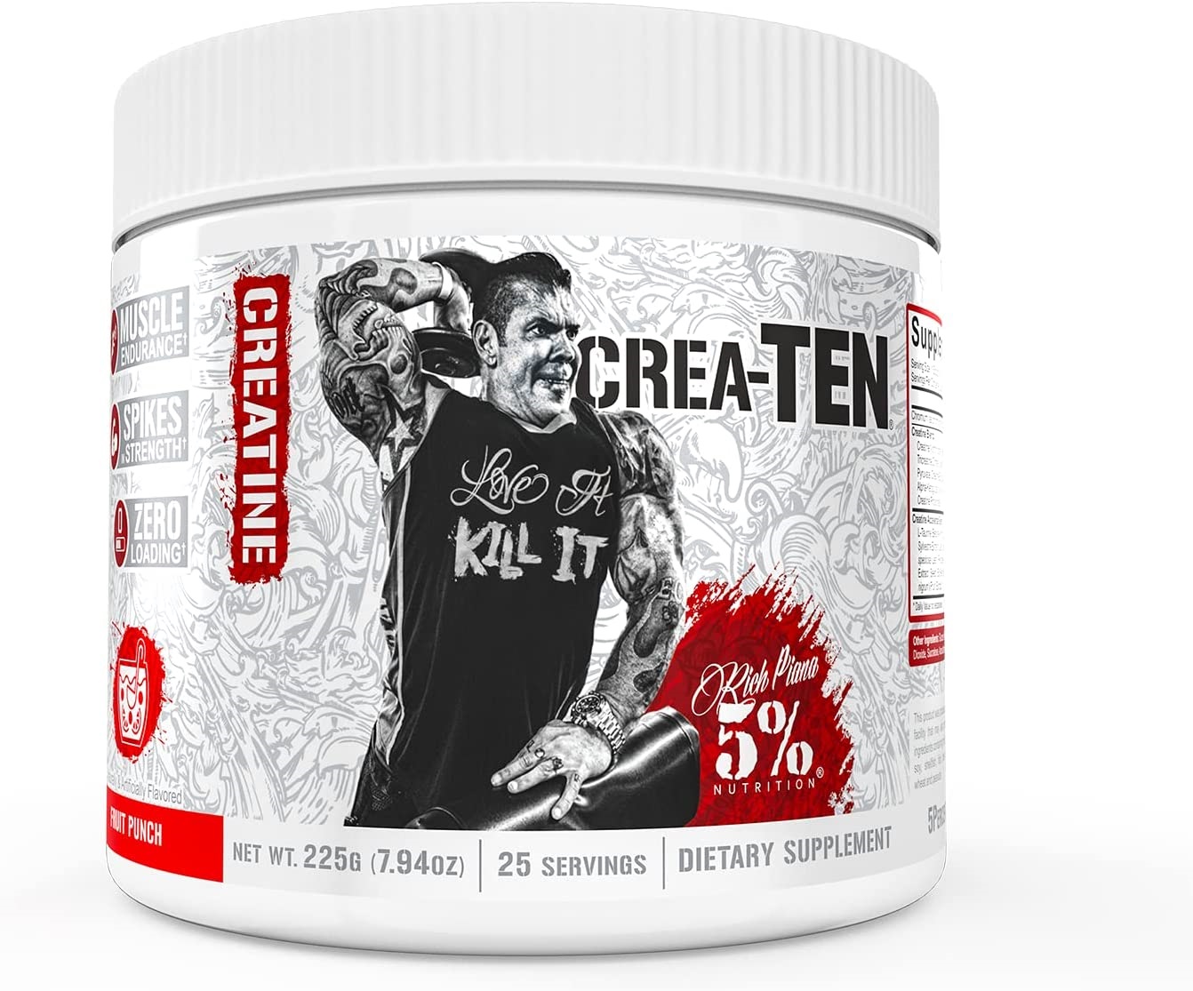 5% Nutrition Crea-TEN - Legendary Series, Fruit Punch - 225g