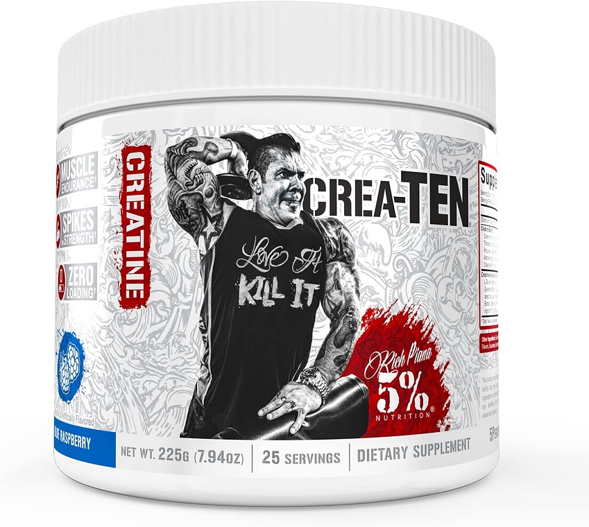 5% Nutrition Crea-TEN - Legendary Series, Blue Raspberry - 225g