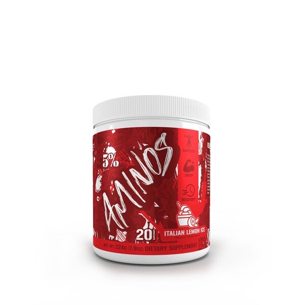 5% Nutrition Aminos - Code Red, Italian Lemon Ice - 224g