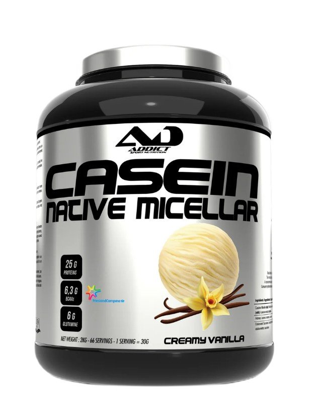 Addict Sport Nutrition Native Micellar Casein, Creamy Vanilla - 2000g