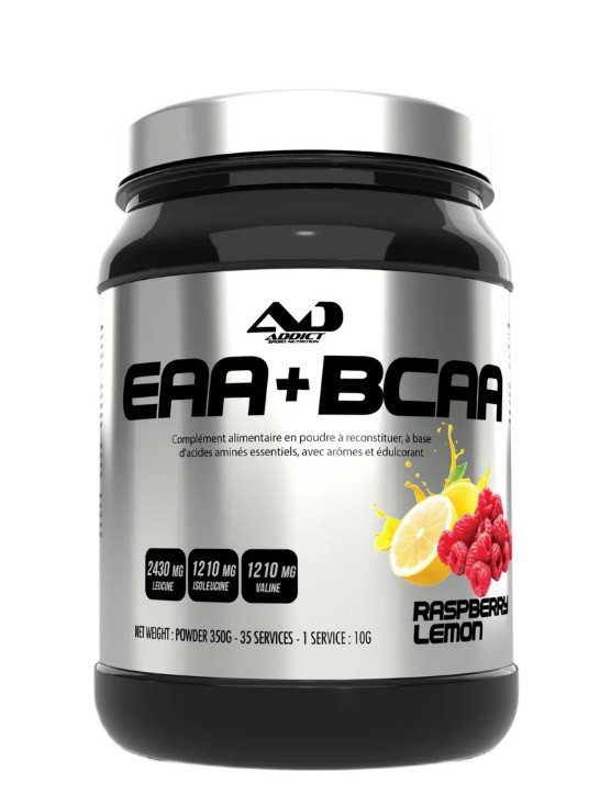 Addict Sport Nutrition EAA+BCAA, Raspberry Lemon - 350g