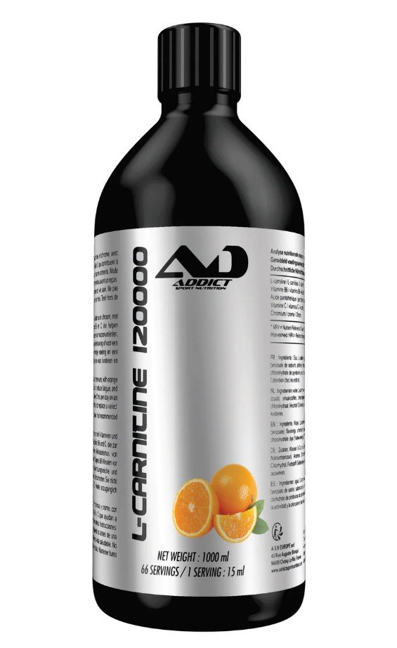 Addict Sport Nutrition L-Carnitine 120000, Tropical Orange - 1000 ml.