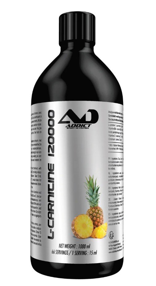 Addict Sport Nutrition L-Carnitine 120000, Tropical Pineapple - 1000 ml.