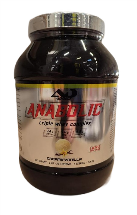 Addict Sport Nutrition Anabolic Triple Whey Complex, Creamy Vanilla - 1000g