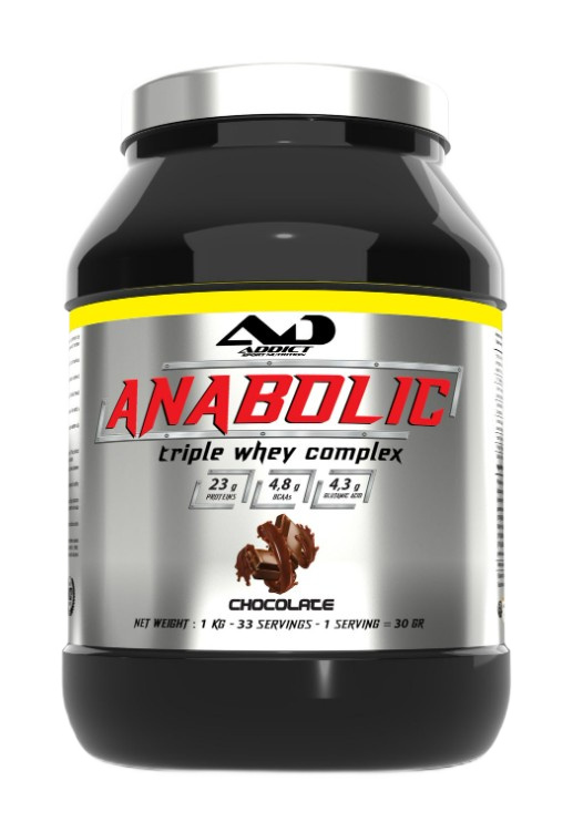 Addict Sport Nutrition Anabolic Triple Whey Complex, Chocolate - 1000g